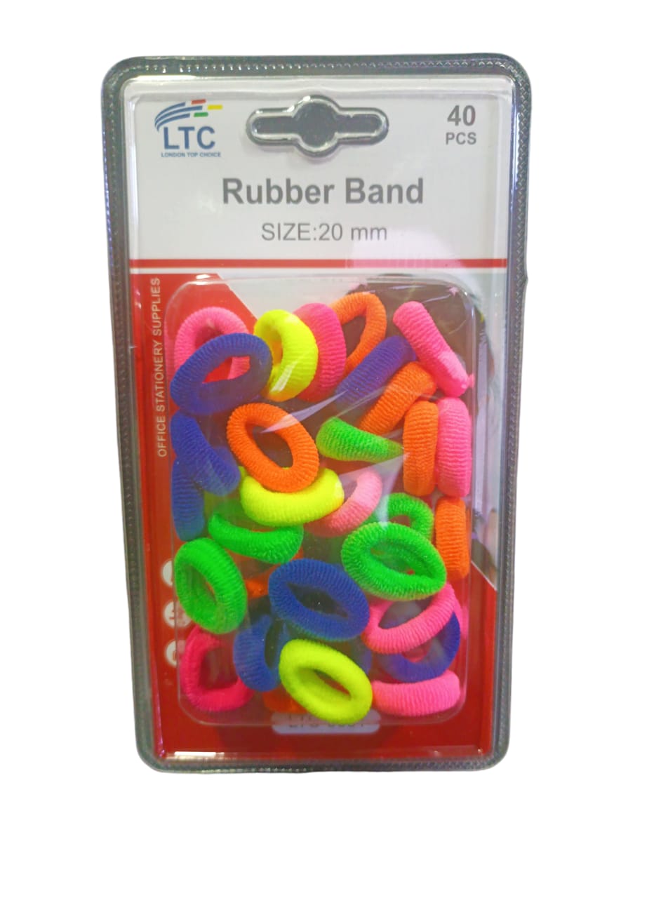 2 X 40pcs Rubber Band Colorful Size 20mm