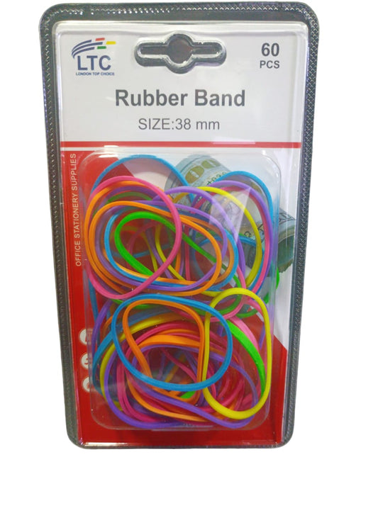 2 X 60Pcs Colourful ElasticRubber Band 38mm
