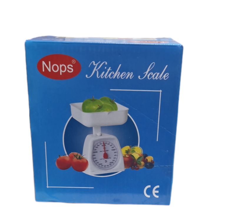 Nops Kitchen Scale 3kg Mechanical Food Weighing Dial Spring Scale Plastic