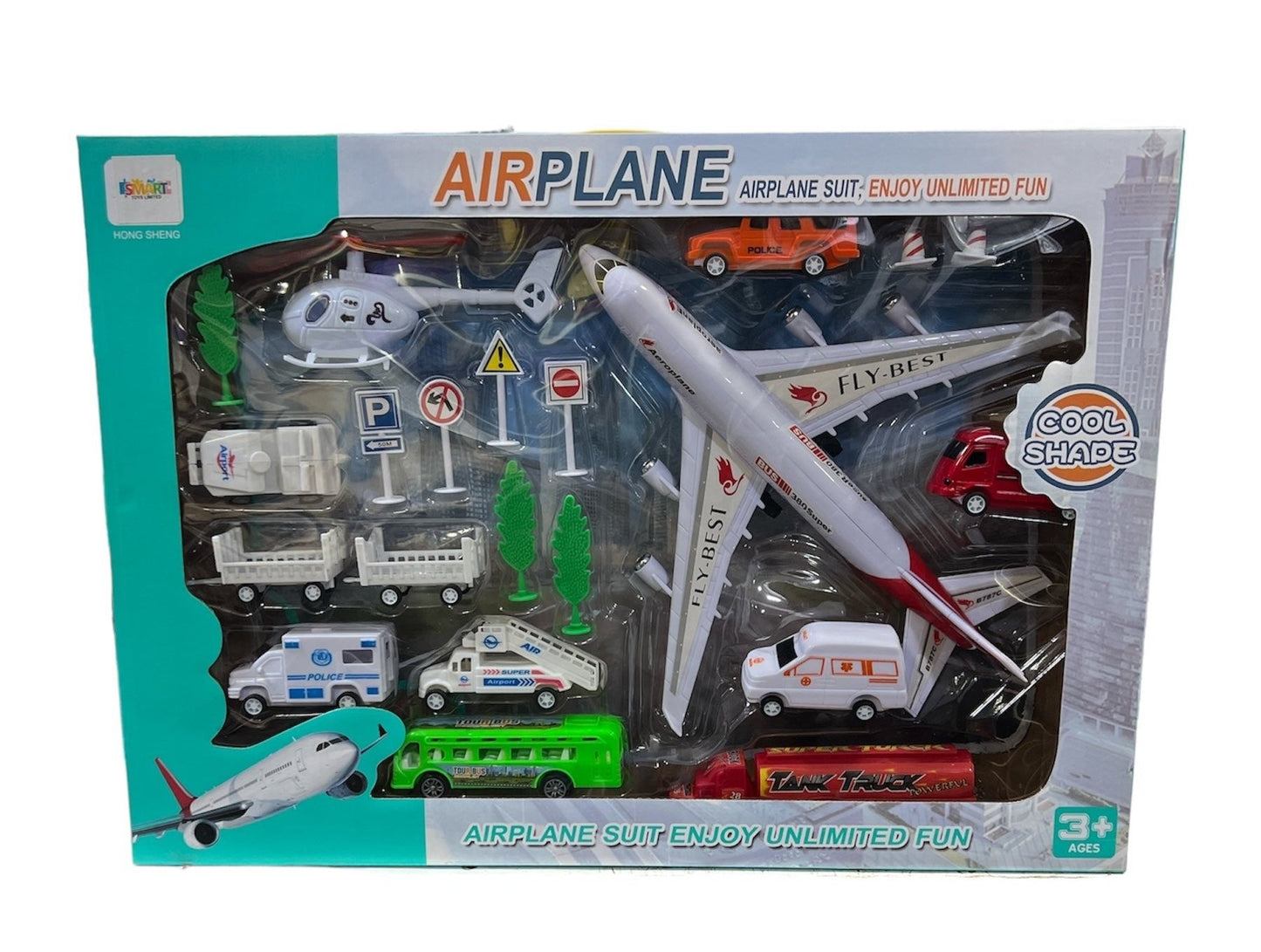 Airplane Cool Shade- Kids Airport Play Set