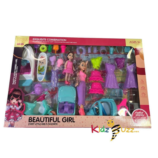 Beautiful Girl Fancy Dress Toys For Kids- Pretend Play Toy Set