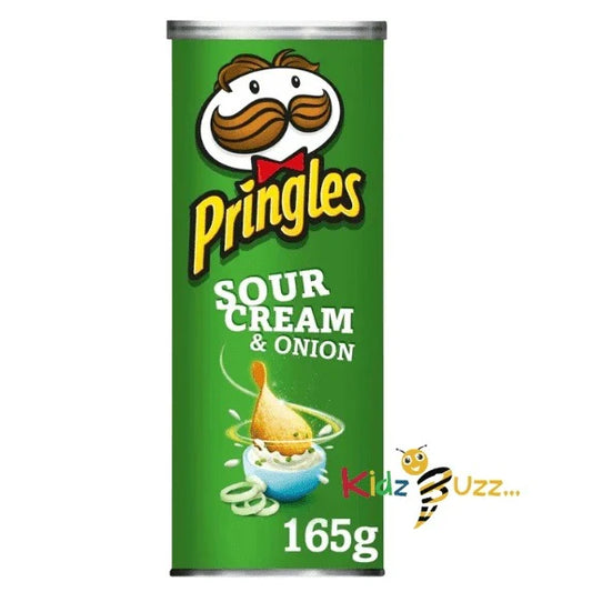 Pringles Sour Cream & Onion, 165g (Pack of 12)