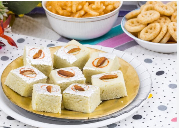 Festival Special Premium (Almond Barfi) Delicious Indian Traditional Sweets To Sweeten Up Your Celebration Best Gift For All Occasions Rakhi,Marriage,Diwali,Holi
