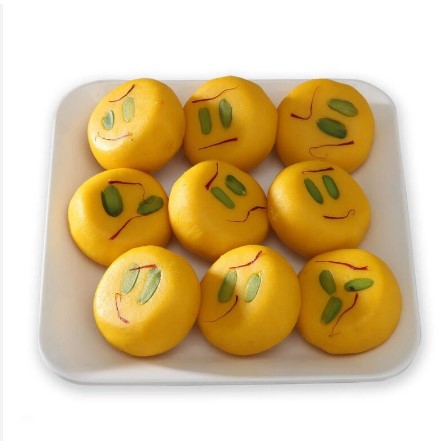 Festival Special Premium (Sweet Food Yellow Peda) Delicious Indian Traditional Sweets To Sweeten Up Your Celebration Best Gift For All Occasions Rakhi,Marriage,Diwali,Holi