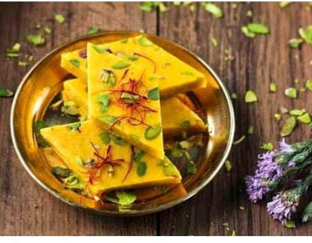 Festival Special Premium (Kesar Kaju katli) Delicious Indian Traditional Sweets To Sweeten Up Your Celebration Best Gift For All Occasions Rakhi,Marriage,Diwali,Holi