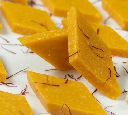 Festival Special Premium (Kesar Kaju katli) Delicious Indian Traditional Sweets To Sweeten Up Your Celebration Best Gift For All Occasions Rakhi,Marriage,Diwali,Holi