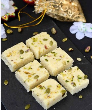 Festival Special Premium (White Barfi) Delicious Indian Traditional Sweets To Sweeten Up Your Celebration Best Gift For All Occasions Rakhi,Marriage,Diwali,Holi