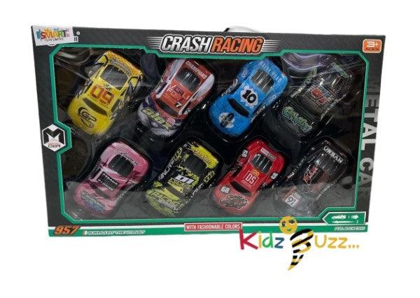 8Pcs Crash Racing Cars