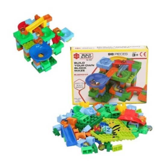 DIY ROLLING BALL BLOCK GAMES 98PCS Toy For Kids