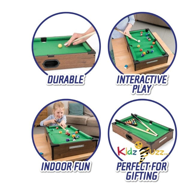 20' Table Pool Game-Wooden Classic Games Table, Indoor Outdoor Game for Kids
