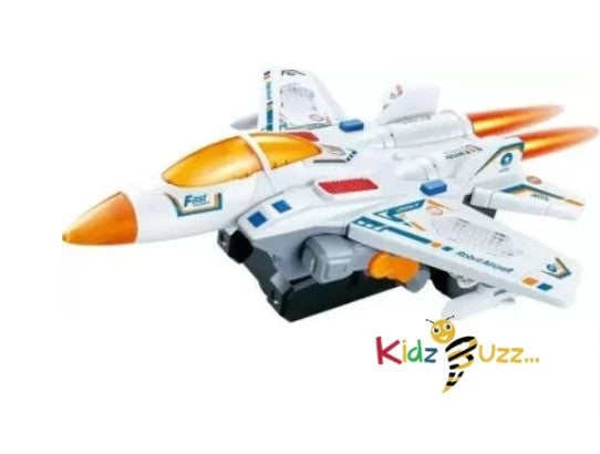 2 in1 Aircraft to Robot Toy with 3D Light & Sound (Colour May Vary)