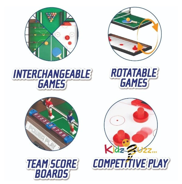 27" 4-in-1 Multi-Sports Game Table Set - Indoor Family Games For Kids and Adults