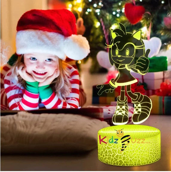 3D Night Light Toy 3 Patterns 16 Color Changes with Remote Control Touch