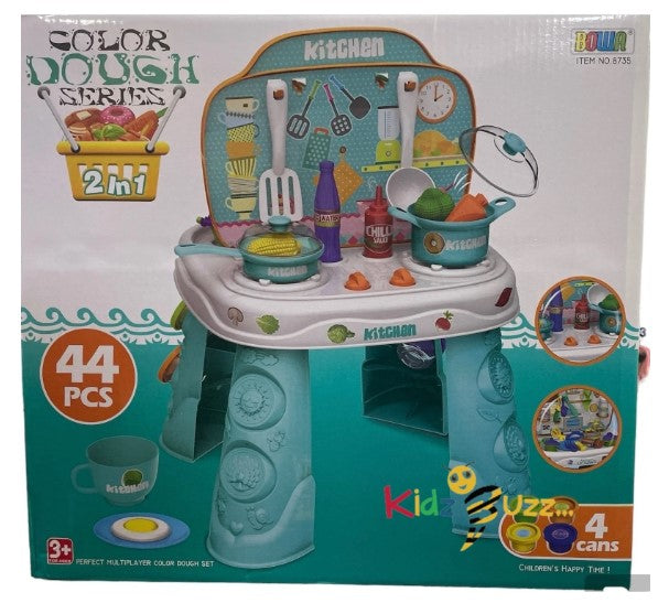 44Pcs Color Dough Series 2in 1 Kitchen Set Toy For Kids