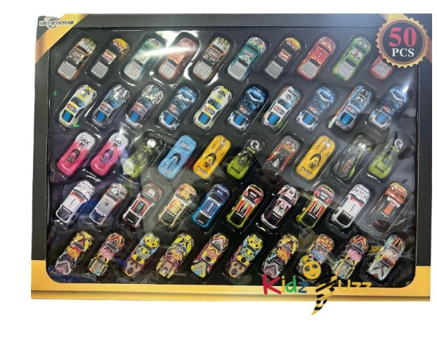 50 Pcs Cars Gift Set Xmas Racing Vehicle Children Pretend Play Toy