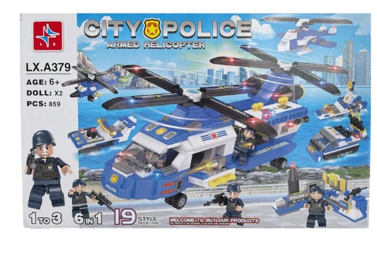 6 in 1 City Police Block Set Fun Toy For Kids