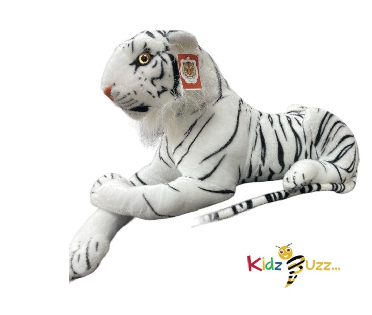 White Large Tiger Plush 88CM APPROX Realistic Stuffed Animal Kids Playing Toy