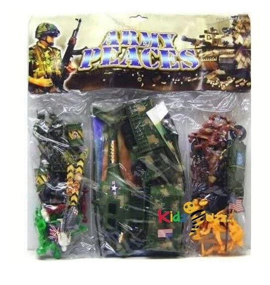50+ Pcs. Army Man, Vehicles, Helicopter, Bikes, Flag, Gun & Accessories Toy Set