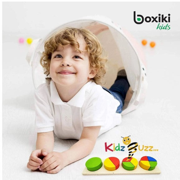 Kids Colorful Stacking Toys Fraction Blocks - Early Development and Activity Wooden Toys