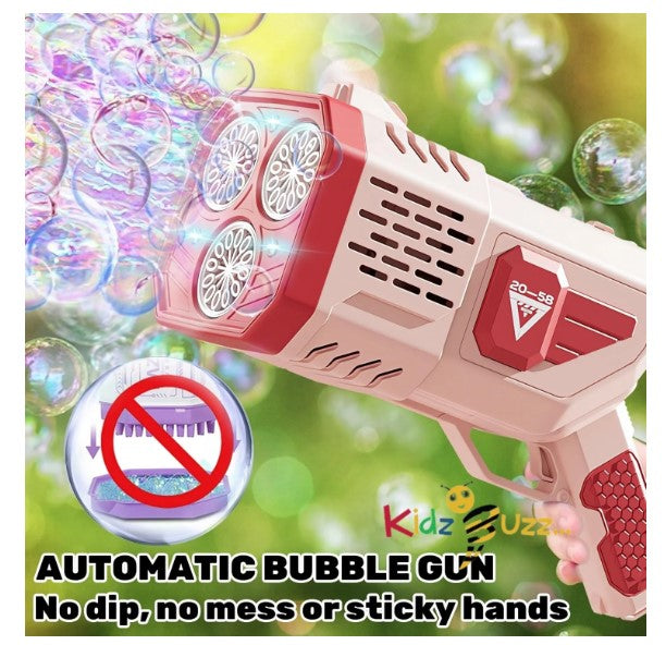 Big Bubble Machine Gun - Automatic Bubble Gun with Bubble Solution/Lights