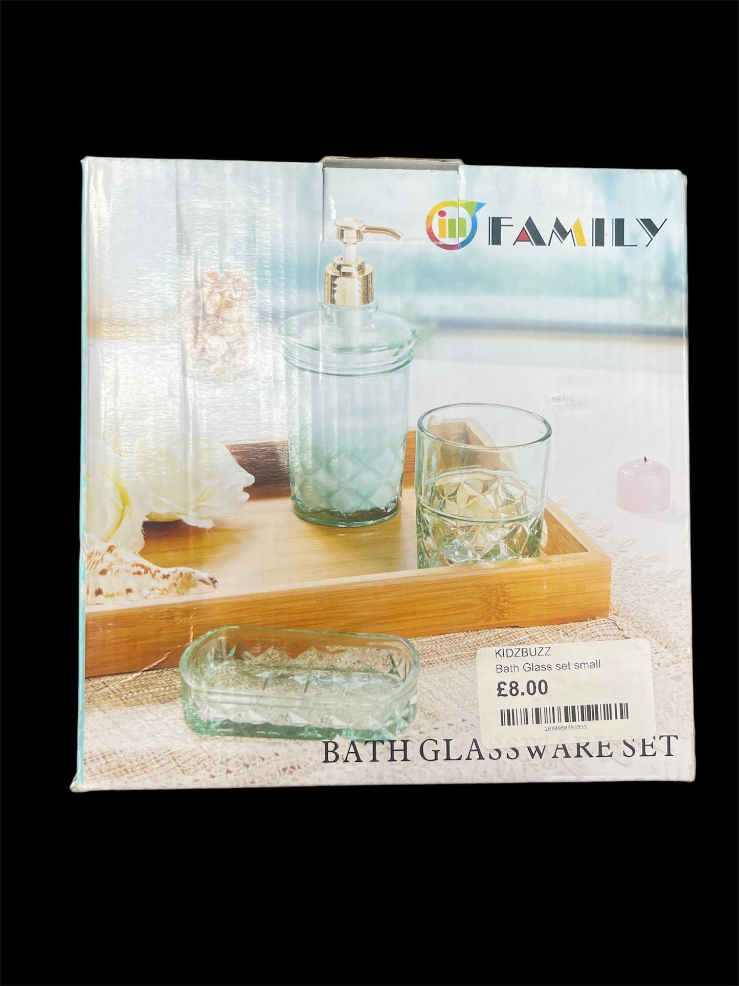 Bathroom Accessories Set, Glass Bathroom Accessory Sets Complete w/Lotion Liquid Soap or Lotion Dispenser