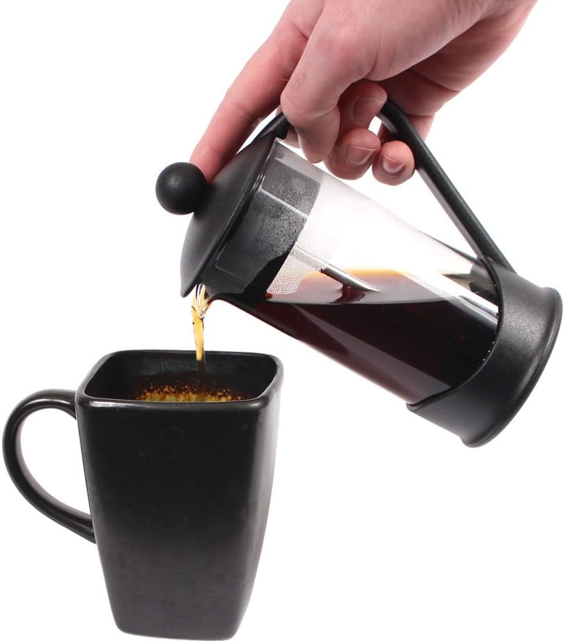 French Press Single Serving Coffee Maker by Clever Chef | Small French Press Perfect for Morning Coffee | Maximum Flavor Coffee Brewer with Superior Filtration |