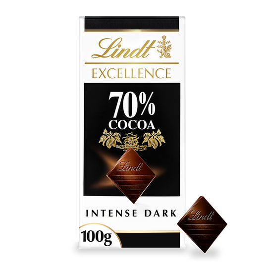 Lindt EXCELLENCE Dark 70% Bar 100g (Pack Of 5)