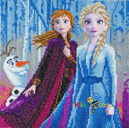 Elsa, Anna & Olaf Crystal Art Kit 30 x 30 cm