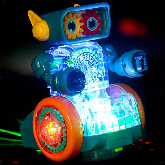 Mechanical Gear Robot Toy with Lights with Visible Moving