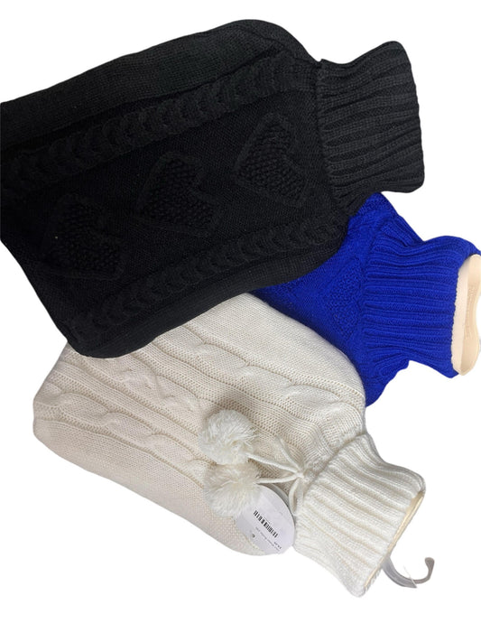 Hot Water Bottle with Knitted Cover, 2L Hot Water Bag for Hot and Cold Compress, Hand Feet Warmer, Neck and Shoulder Pain relief