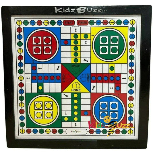 Ludo, Snakes & Ladders Board Game Wooden 45X45CM