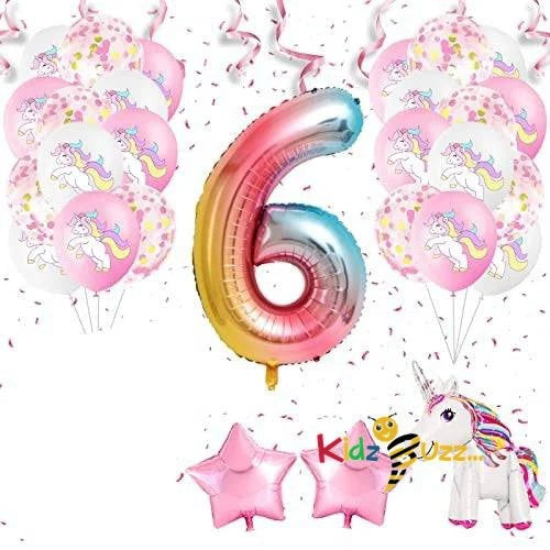 Unicorn  6th Birthday Decoration Balloon