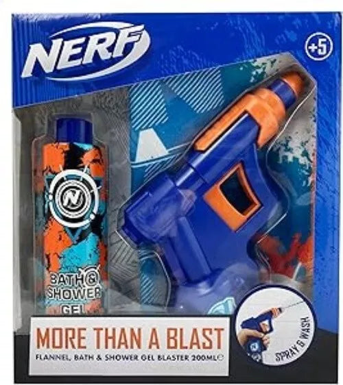 NERF GUN MORE THAN A BLAST FLANNEL BATH & SHOWERGEL BLASTER 200ML