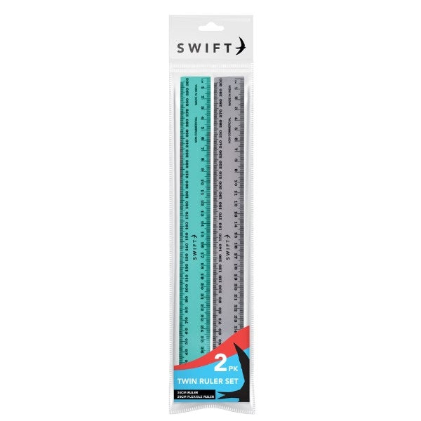Ruler 30cm 2 Pk (Pack of 3)- Stationery For School Kids