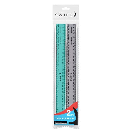 Ruler 30cm 2 Pk (Pack of 3)- Stationery For School Kids