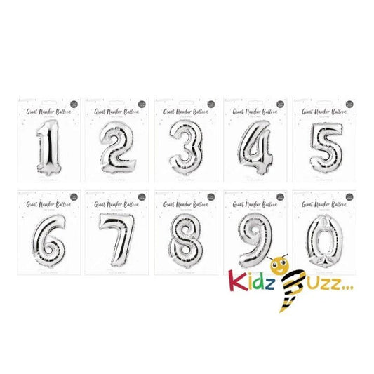 Silver Foil Number Balloon 65cm
