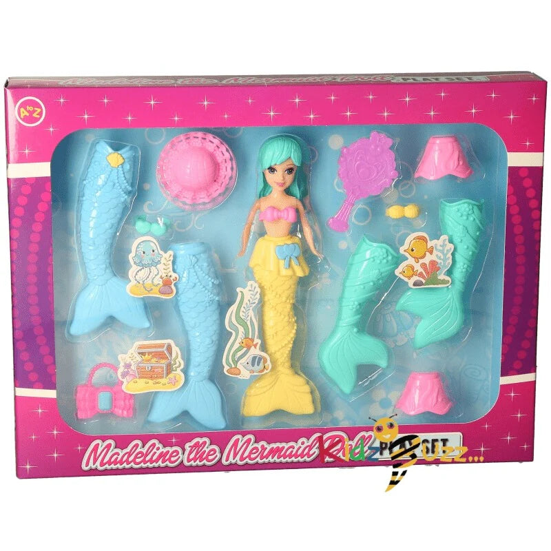 Mermaid Doll Play Set For kids - Pretend Play Set(4 Assorted)