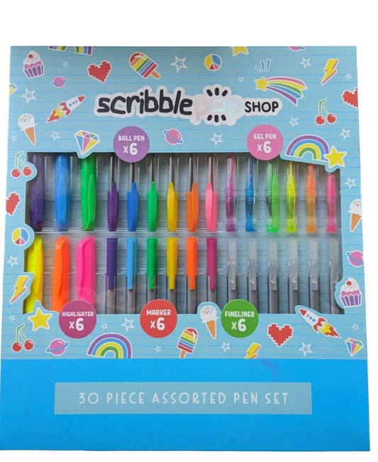 30pcs Scribble Pop Pen Various Colour