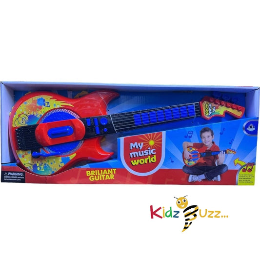 Brilliant Red Guitar- Musical Toy For Kids