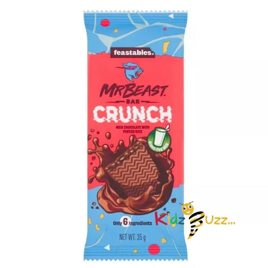 Mr Beast Feastable Crunch Milk Chocolate Bar 60G Each (Pack Of 5)