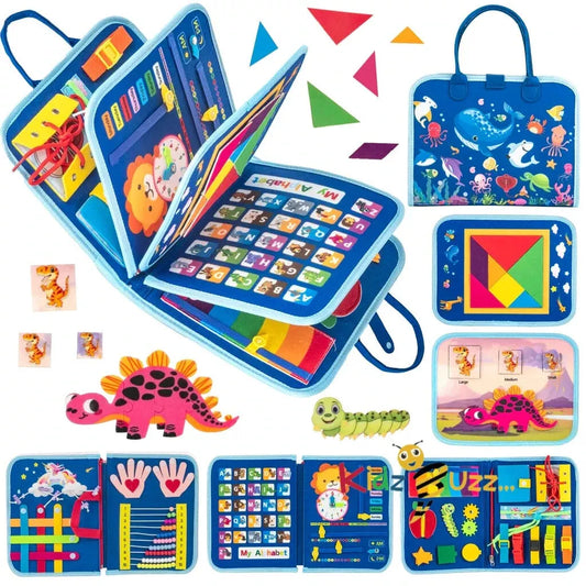Sensory Board Bag Blue- Educational Toy