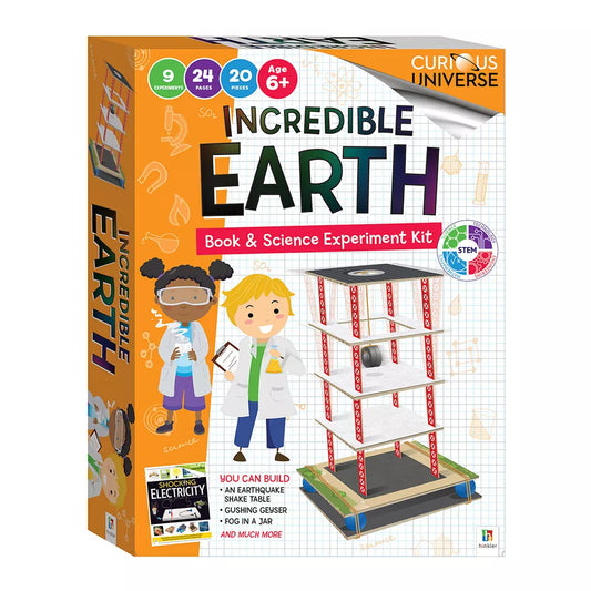 Incredible Earth Book & Science Experiment Kit Hinkler Curious Universe STEM