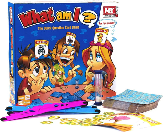 What Am I Game 50 Cards Traditional Family Chips Timer Party Fun Guessing Game