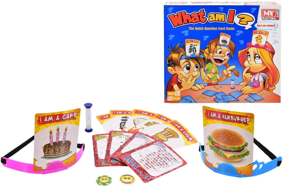 What Am I Game 50 Cards Traditional Family Chips Timer Party Fun Guessing Game