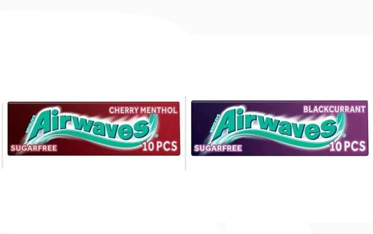 Mix Pack of Wingley's Airwaves Cherry Menthol & Blackcurrant (Pack of 30pcs)