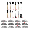 Silicon Utensil Set 12pcs Black