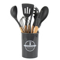 9pcs Silicon Utensil Set Grey