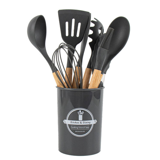 9pcs Silicon Utensil Set Grey