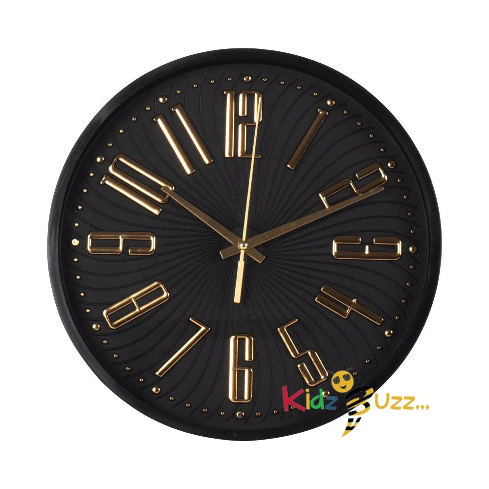 Wall Clock Black-Gold