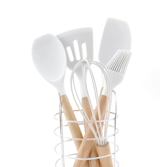 5pcs Silicon White Utensil Set - Kitchenware